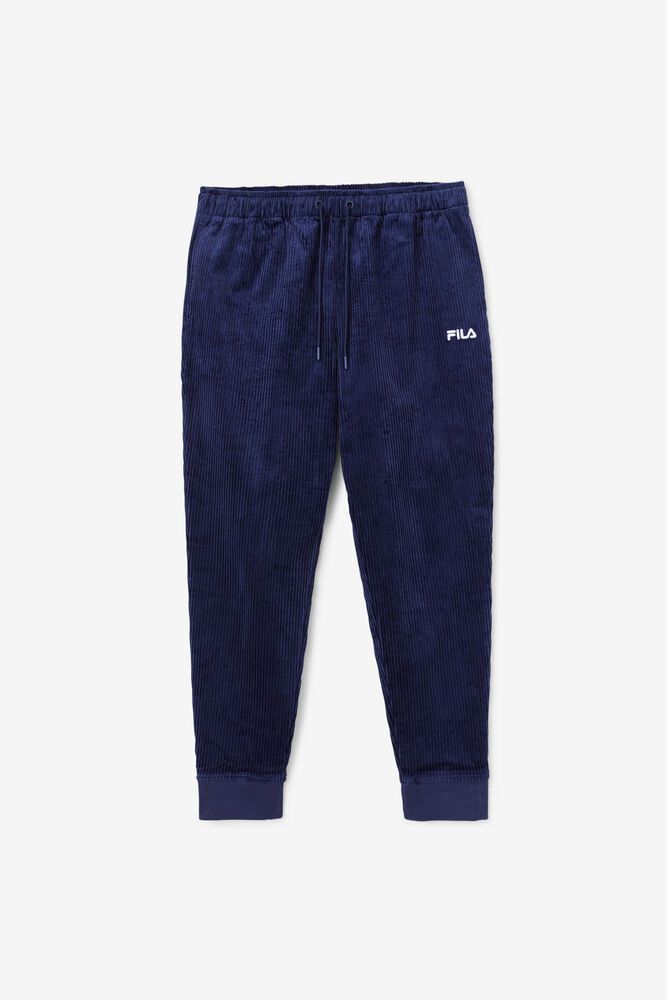 Fila Pants Mens Navy Unnat Cord Joggers - Ireland 69734-BTMV